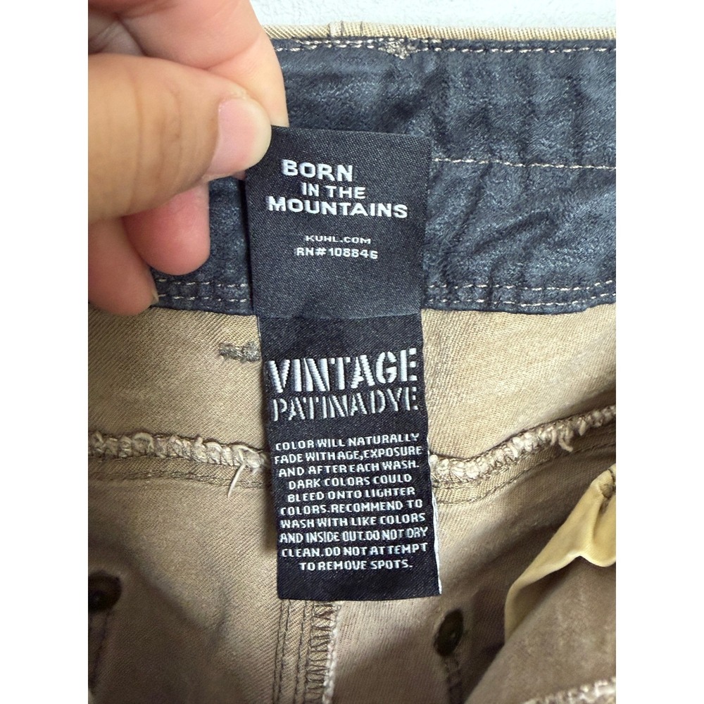 KUHL Rydr Pants Men 32x32 Vtg Patina Dye Outdoor Rugged Articulated Knee Utility - Picture 7 of 14